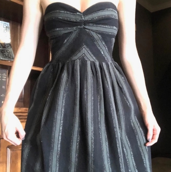 Roxy black and silver striped dress - Picture 2 of 4